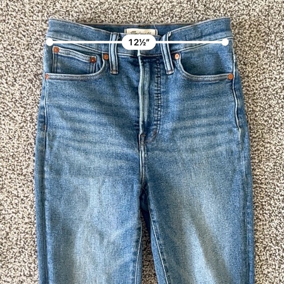 Madewell The Perfect Vintage Jean - Straight Leg - Medium Blue Wash - Size 26 - Picture 12 of 14